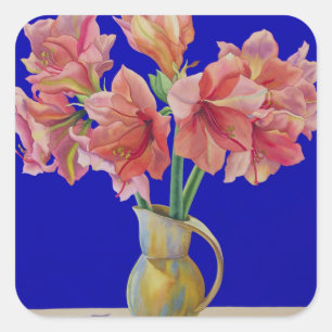 Amaryllis in a jug 2007 square sticker