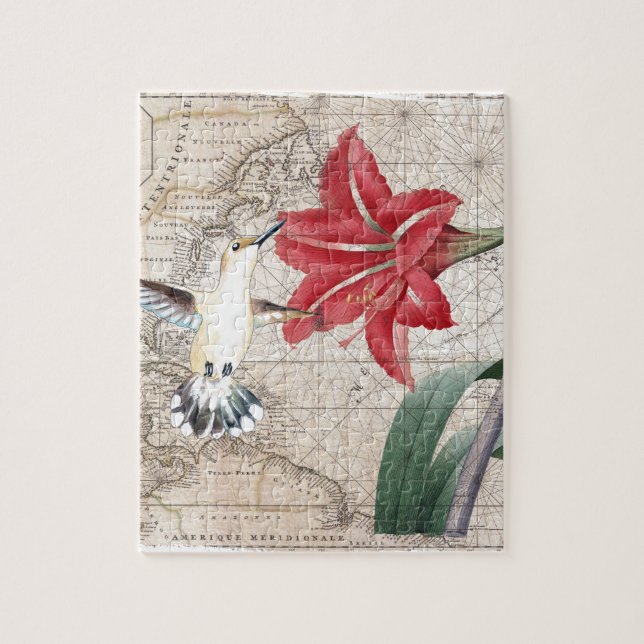 Amaryllis Mao Hummer Jigsaw Puzzle (Vertical)