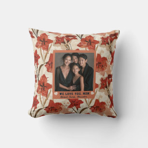 Amaryllis Mother In Law Housewarming Botanical Cushion