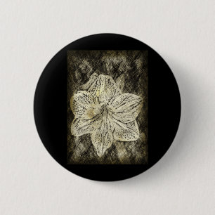 Amaryllis Old Time Sketch 6 Cm Round Badge