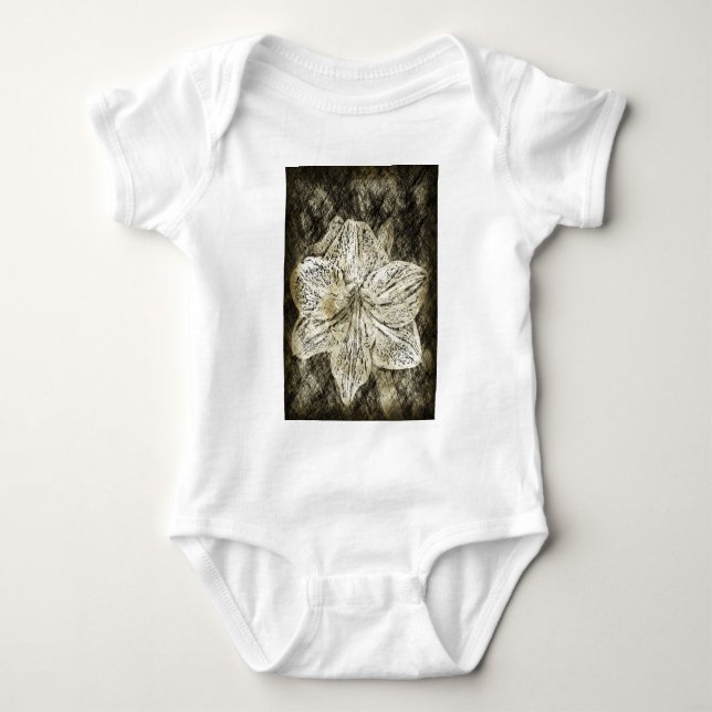 Amaryllis Old Time Sketch Baby Bodysuit (Front)