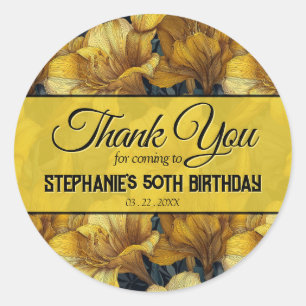 Amaryllis Petal 50Th Birthday Beautiful Classic Round Sticker