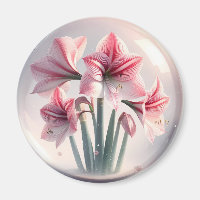 Amaryllis Pink White flowers