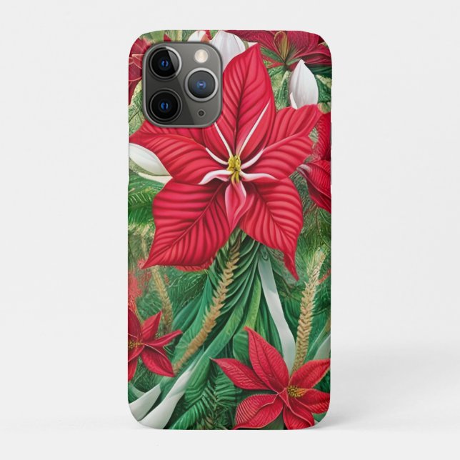 Amaryllis Poinsettia Hybrid AI Art  Case-Mate iPhone Case (Back)