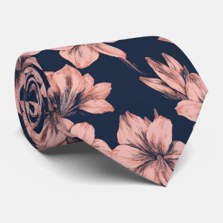 Amaryllis Print Boyfriend Fall Wedding Tie