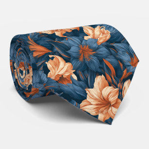 Amaryllis Print Father Day Vintage Wedding Tie
