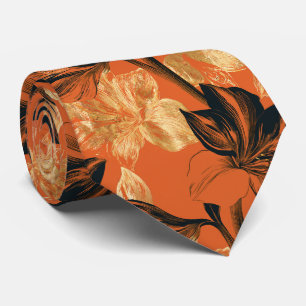 Amaryllis Print Groomsmen Business Attire Tie