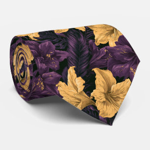 Amaryllis Print Groomsmen Summer Wedding Tie