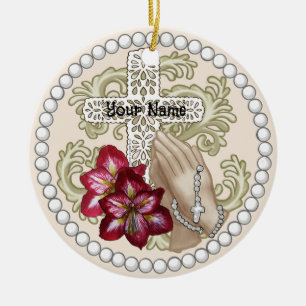 Amaryllis Rosary ornament