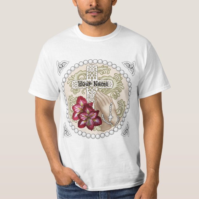 Amaryllis Rosary t-shirt (Front)