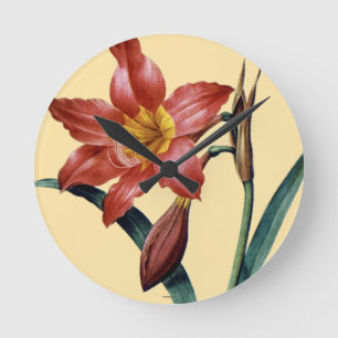 Amaryllis Round Clock