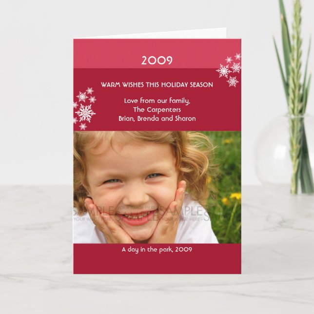 Amaryllis Snowflakes :: Christmas Photo Card (Front)