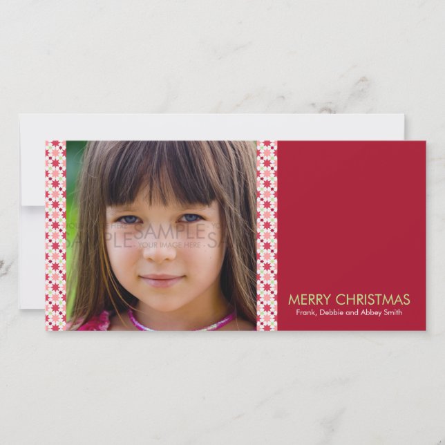 Amaryllis Stars :: Christmas Photocard Holiday Card (Front)