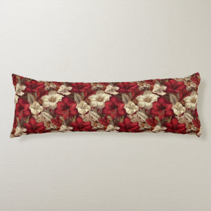 Amaryllis Texture Coastal Decor Hawaiian Sofa Body Cushion