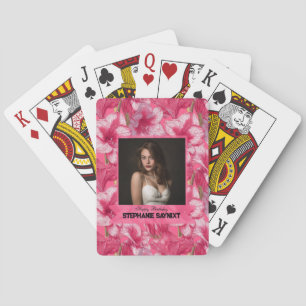 Amaryllis Theme Surprise Birthday Gift For Her Playing Cards