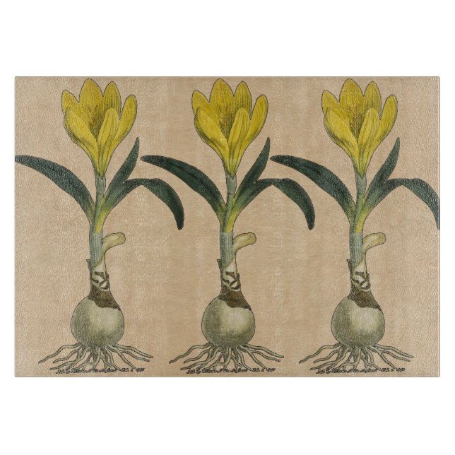 Amaryllis Tulip Botanical Garden Flower Cutting Board (Front)