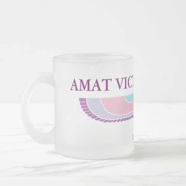Amat Victoria Curam Frosted Glass Coffee Mug (Left)