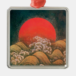 AMATERASU , SUN GODDESS Heart Metal Tree Decoration