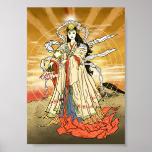 Amaterasu Sun Goddess Poster - Japanese Mythology