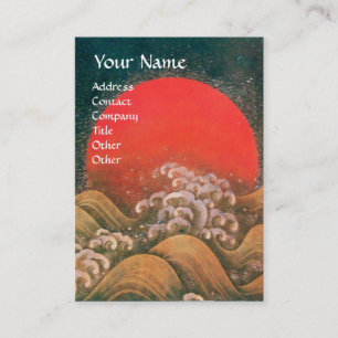 AMATERASU , SUN GODDESS ,red black brown Business Card