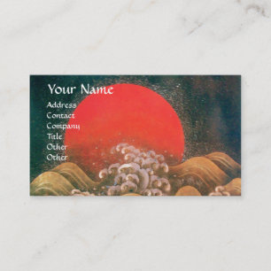 AMATERASU , SUN GODDESS ,red black brown pearl Business Card