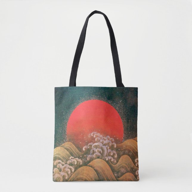 AMATERASU , SUN GODDESS ,red black brown Tote Bag (Front)