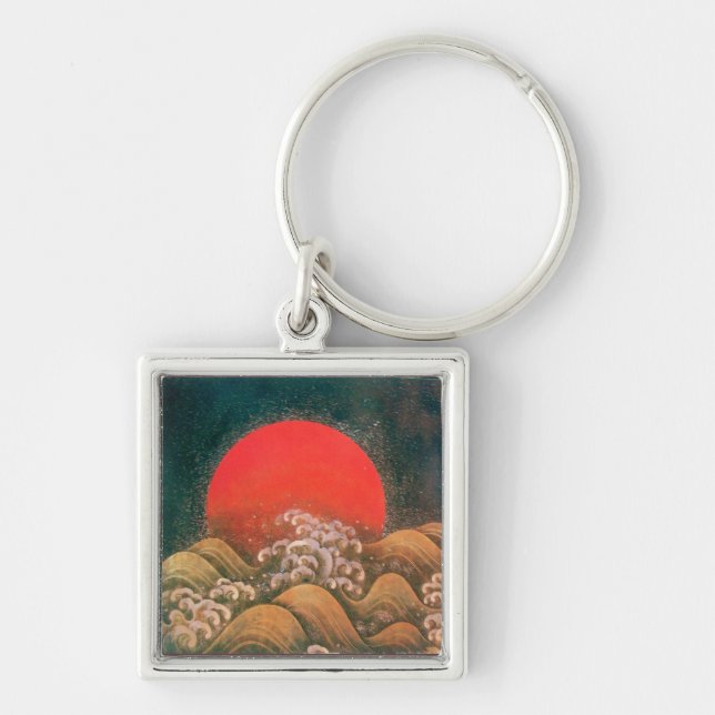 AMATERASU, SUN GODDESS red brown black Key Ring (Front)