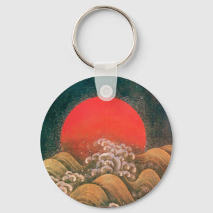 AMATERASU, SUN GODDESS red brown black Key Ring