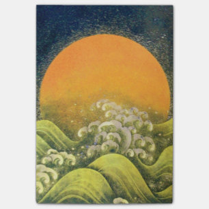 AMATERASU SUN GODDESS Yellow Black Brown Post-it Notes