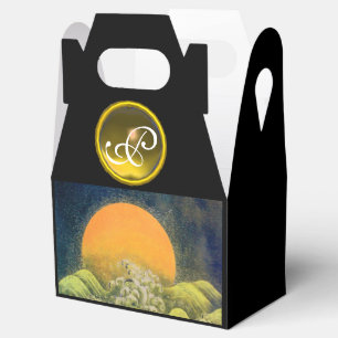 AMATERASU SUN GODDESS,YELLOW GEM MONOGRAM Black Favour Box