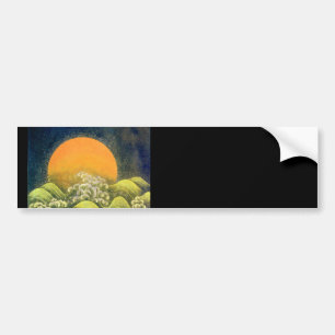 AMATERASU , SUN GODDESS , yellow green black Bumper Sticker