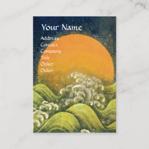 AMATERASU , SUN GODDESS ,yellow green black Business Card