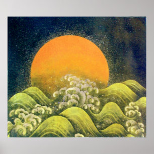 AMATERASU , SUN GODDESS ,yellow green black Poster