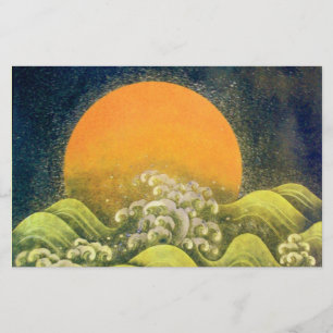 AMATERASU , SUN GODDESS , yellow green black Stationery