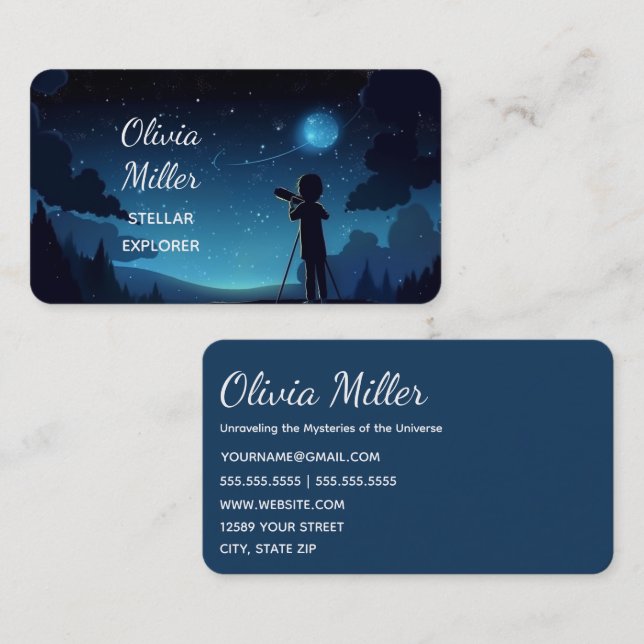 Amateur Astronomer Business Card (Front/Back)