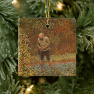 Amateur (Coachman & Cabbages) by Frederick Walker Ceramic Ornament