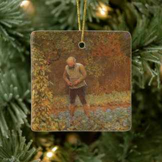 Amateur (Coachman & Cabbages) by Frederick Walker Ceramic Ornament