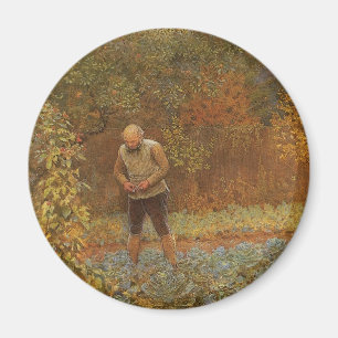 Amateur (Coachman & Cabbages) by Frederick Walker Magnet