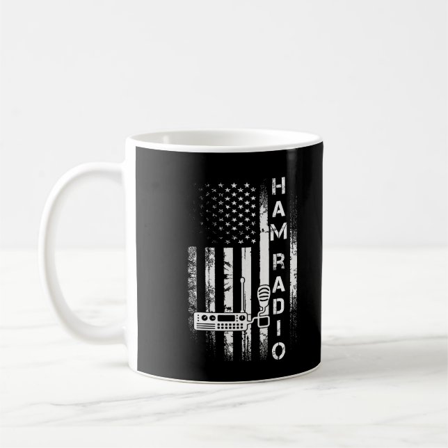 Amateur Ham Radio Flag Coffee Mug (Left)