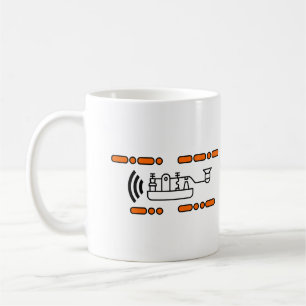 Amateur Ham radio Morse Code CQ Dx Coffee Mug