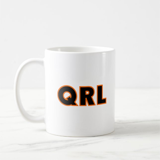 Amateur Ham Radio QRL Coffee Mug (Left)