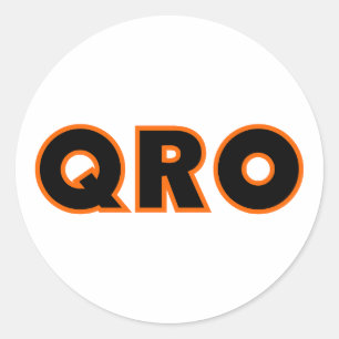 Amateur Ham Radio QRO Classic Round Sticker