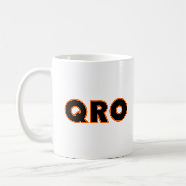 Amateur Ham Radio QRO Coffee Mug (Left)