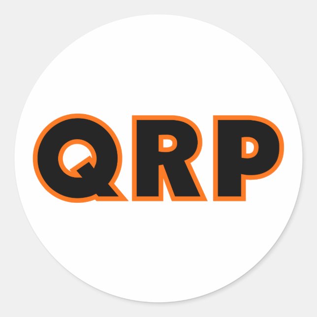 Amateur Ham Radio QRP Classic Round Sticker (Front)