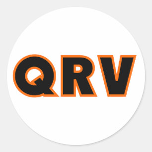 Amateur Ham Radio QRV Classic Round Sticker