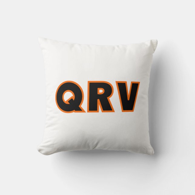 Amateur Ham Radio QRV Cushion (Front)