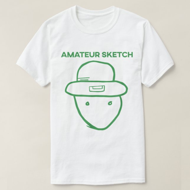 Amateur Leprechaun Sketch Mobile Alabama St Patric T-Shirt (Design Front)