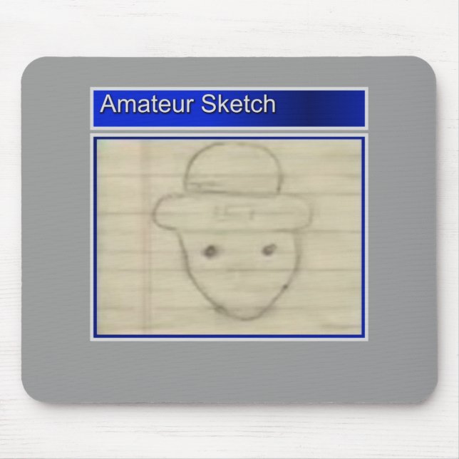 Amateur Leprechaun Sketch Mouse Mat (Front)