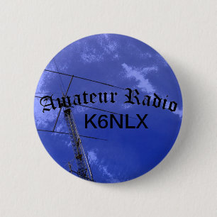 Amateur Radio and Call Sign 6 Cm Round Badge