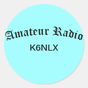 Amateur Radio and Call Sign Classic Round Sticker
